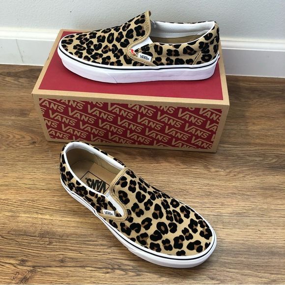 VANS animal print cheetah leopard slip on shoes sneakers sz 8.5 womens new - Picture 6 of 6
